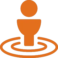 Icon target orange